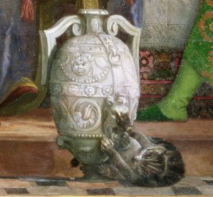 Gatto e vaso, dettaglio da Il Banchetto di Nozze a Cana, c.1562 (dettaglio) da Paolo Veronese
